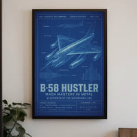 B-58 Hustler Mach Mastery in Metal Poster