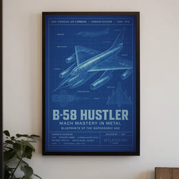 B-58 Hustler Mach Mastery in Metal Poster