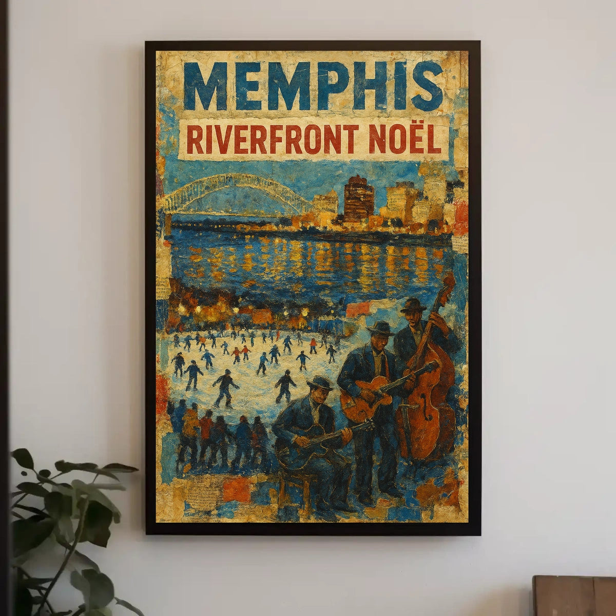 Memphis Riverfront Noël Poster