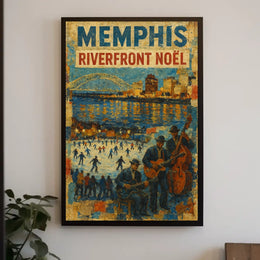 Memphis Riverfront Noël Poster