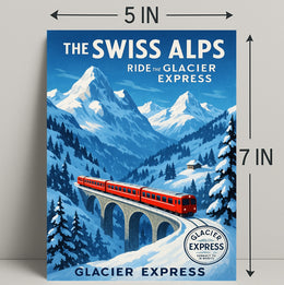 The Swiss Alps Glacier Express Adventure Poster PosterGoat