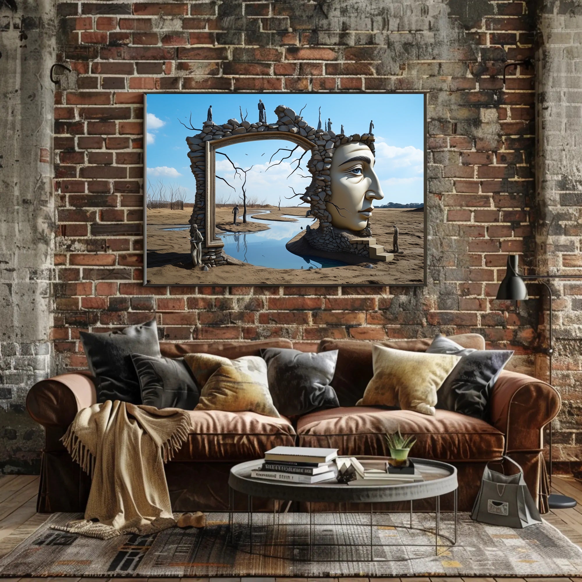 Surreal Desert Landscape Art: Abstract or Artistic Poster