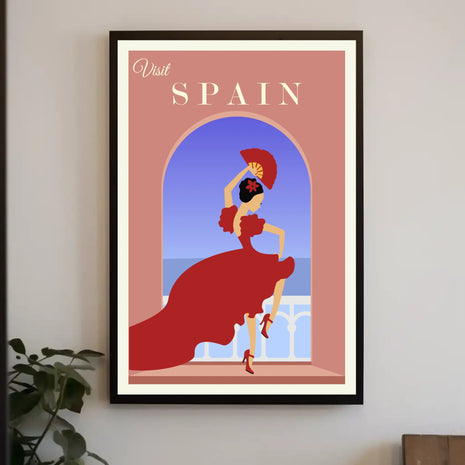 Visit Spain Flamenco Dance Travel Poster