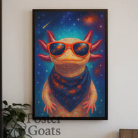 Cosmic Axolotl Fantasy Art Poster