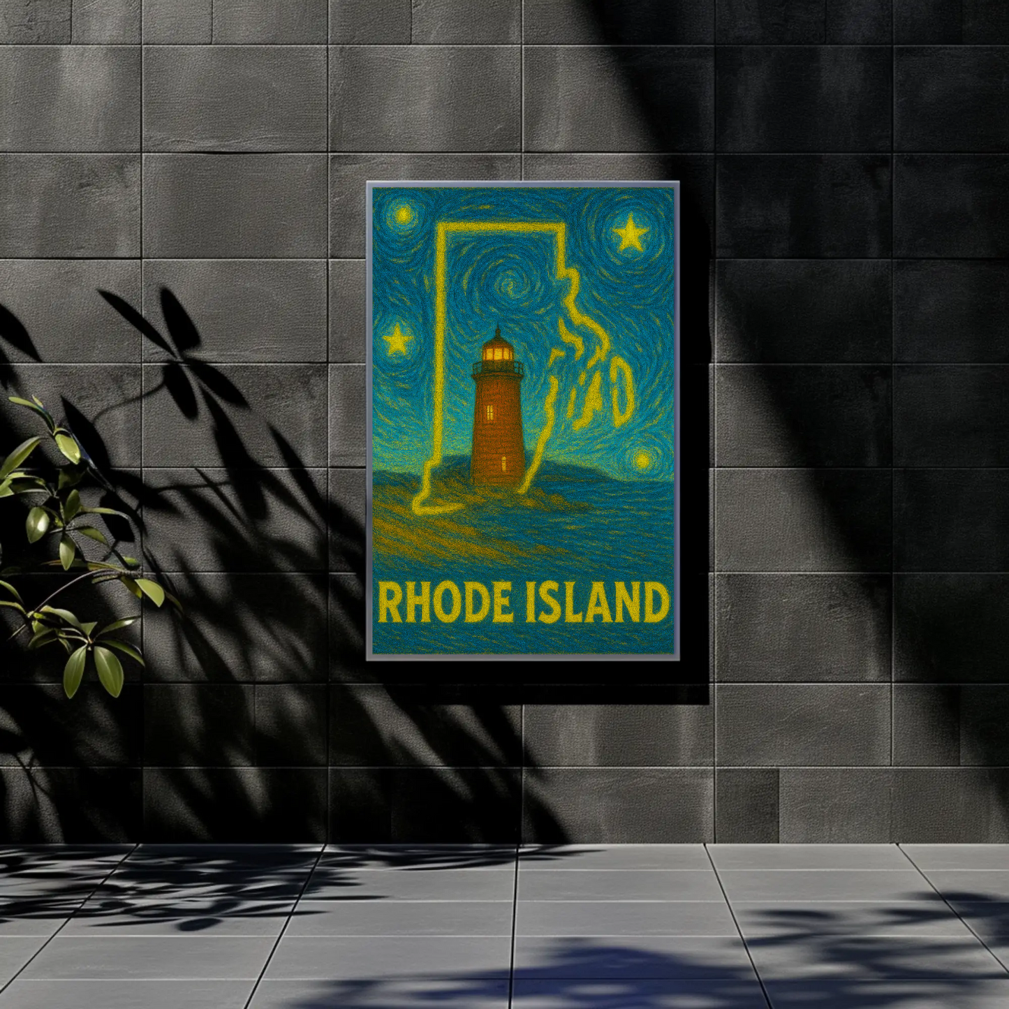 Rhode Island Starry Night Poster