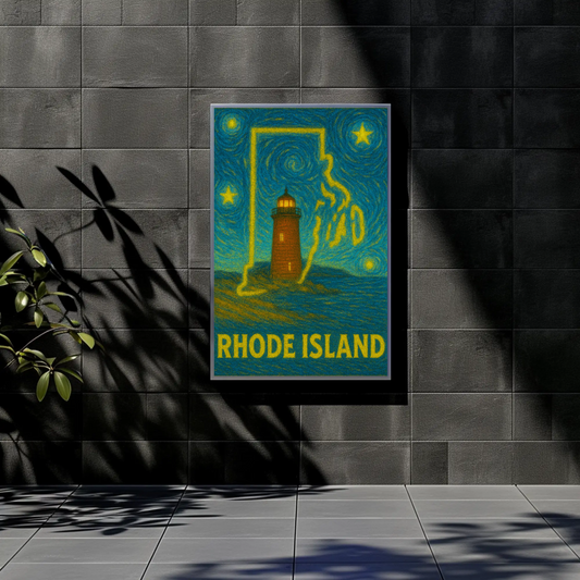 Rhode Island Starry Night Poster