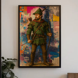 Robin Hood Meets Abstract Urban Pop Culture Poster