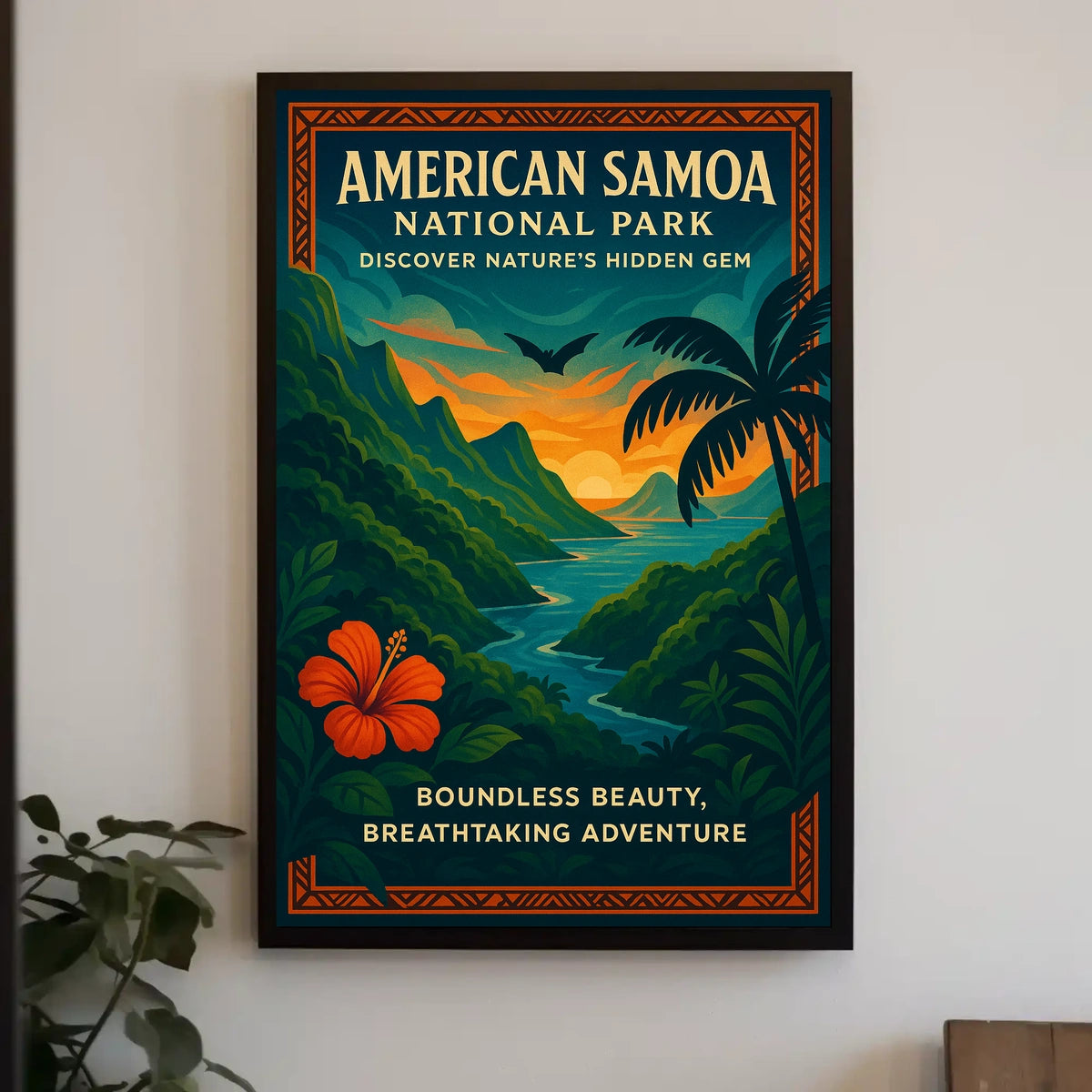 American Samoa National Park Vibrant Artistic Travel Poster