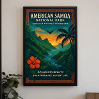 American Samoa National Park Vibrant Artistic Travel Poster