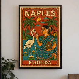 Naples Florida Cultural Fusion Poster Wall Art Print