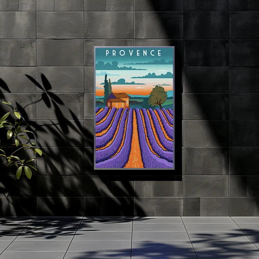 Provence Vintage Poster Lavender Fields