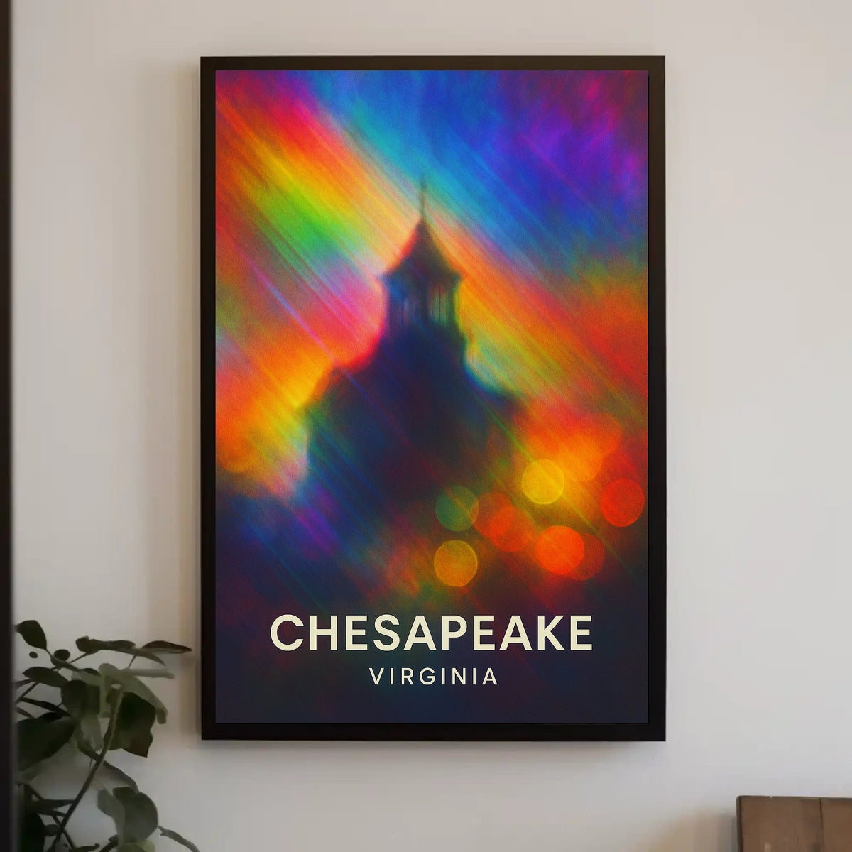 Chesapeake Virginia Scenic Travel Art Minimalist Realism Decor Souvenir Wanderlust Cityscape Inspiration Poster