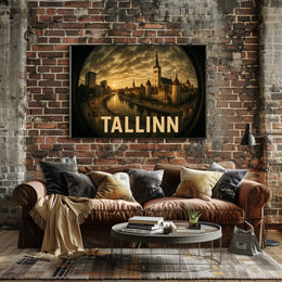 Tallinn at Dusk Poster