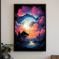 Fantastical Landscape Art Print for Abstract, Artistic, or Pop Culture Poster