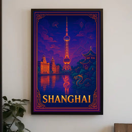 Shanghai Skyline Poster