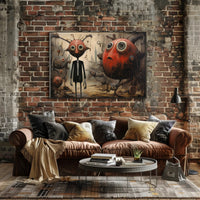 Whimsical Dreamscape: Surreal Characters Abstract or Artistic Poster
