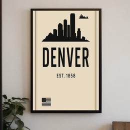 Denver Skyline Est. 1858 Poster