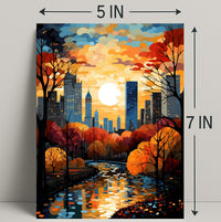 Autumn Cityscape Poster