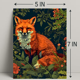 Red Fox Forest Serenity Animal Poster