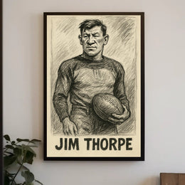 Jim Thorpe Athletic Icon Poster
