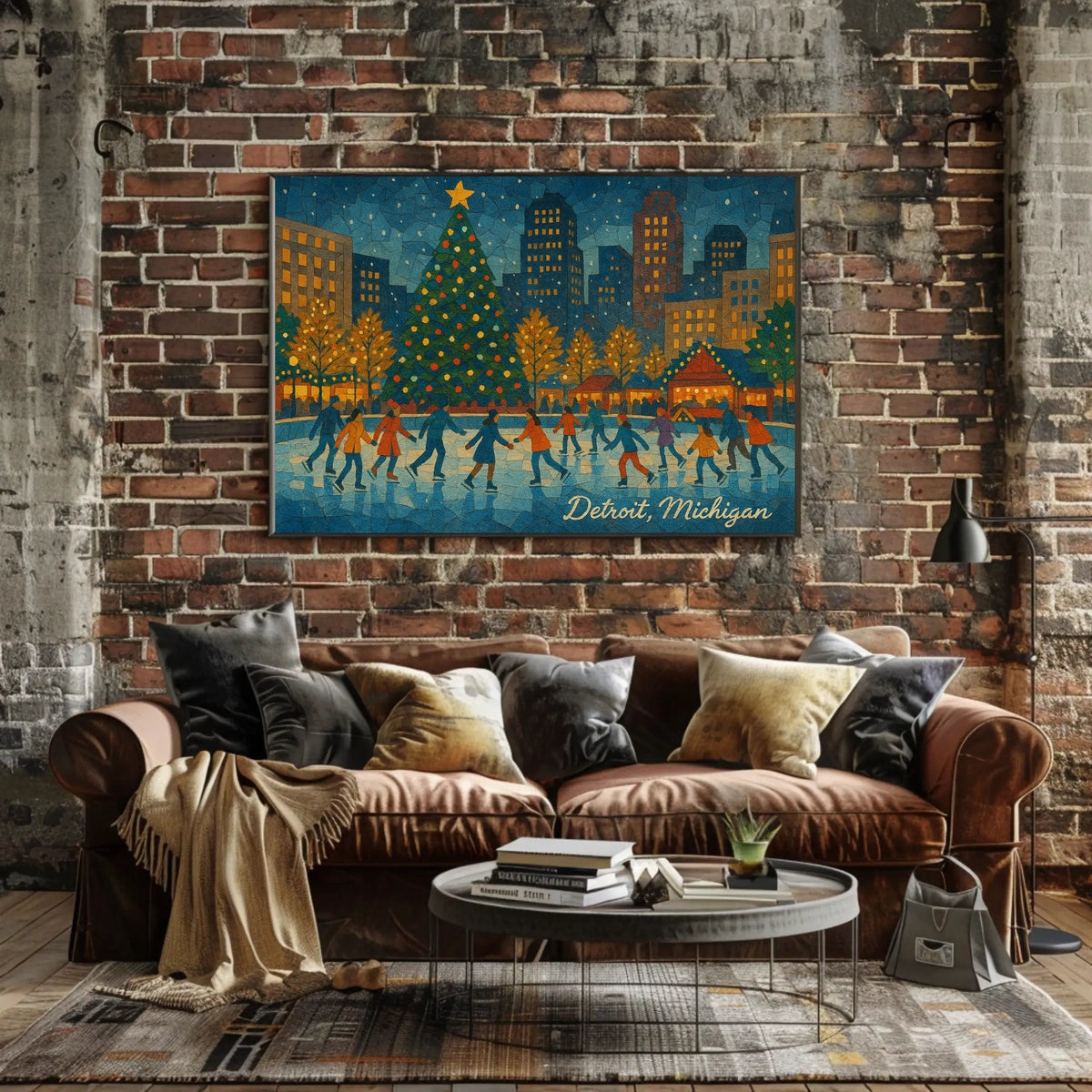 Winter Festivities in Detroit Poster