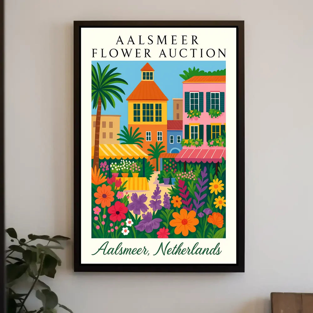 Aalsmeer Flower Auction Vintage Art Deco Poster