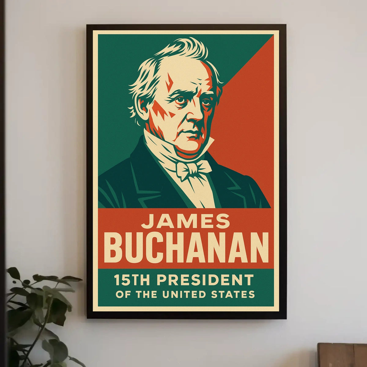 James Buchanan 15th President Patriotic Oil Painting Poster