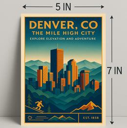 Denver CO The Mile High City Poster Print PosterGoat