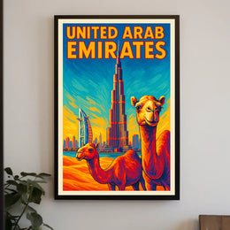 United Arab Emirates Iconic Landmarks Poster