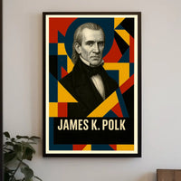 James K. Polk 11th President of the United States Abstract Pop Poster