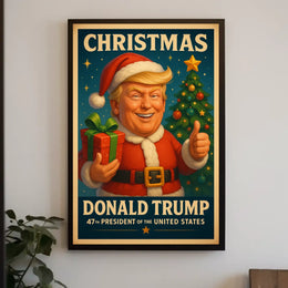 Santa Claus Christmas Cheer Caricature - Pop Culture Poster