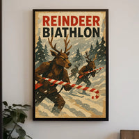 Reindeer Biathlon Poster