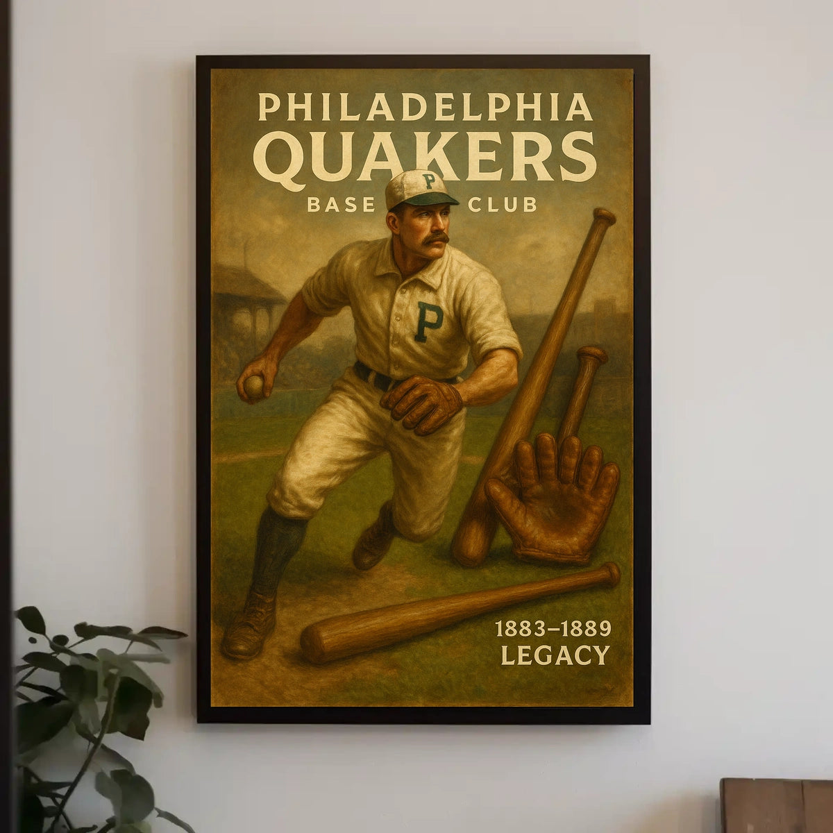 Philadelphia Quakers Baseball Legacy Poster