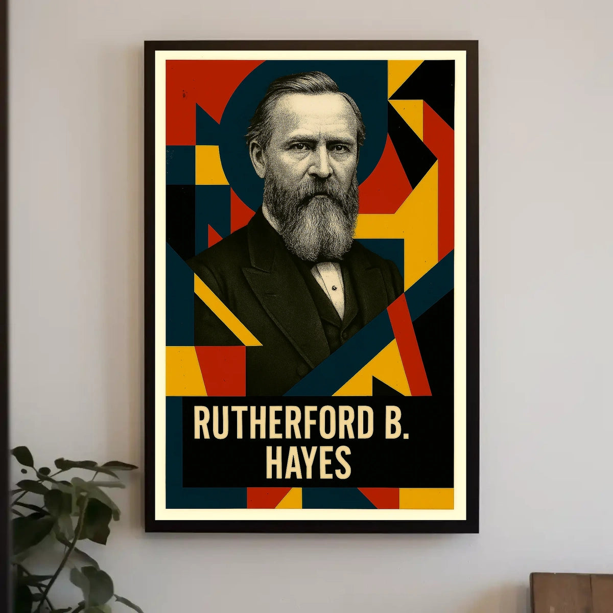 Rutherford B. Hayes 19th President of the United States Abstract Pop Poster