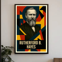 Rutherford B. Hayes 19th President of the United States Abstract Pop Poster