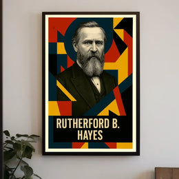Rutherford B. Hayes 19th President of the United States Abstract Pop Poster