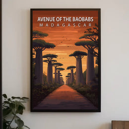 Avenue of the Baobabs Madagascar Poster