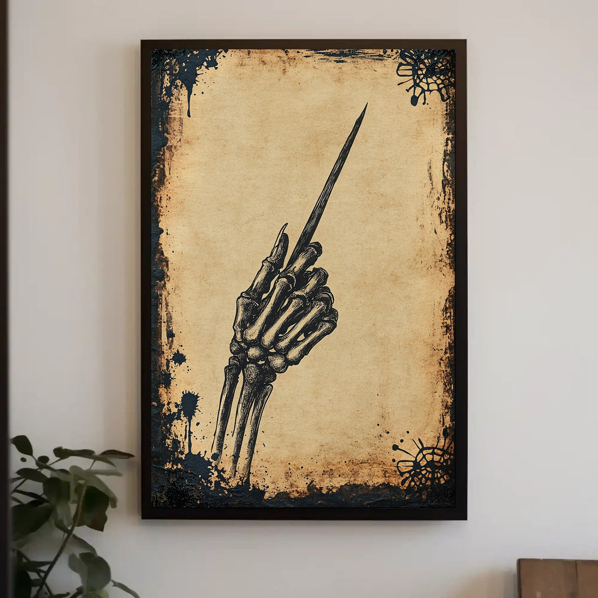 Skeleton Hand Poised Artwork: Abstract or Pop Culture Poster
