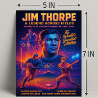 Jim Thorpe A Legend Across Fields Poster PosterGoat