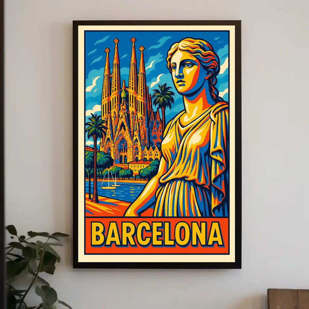 Barcelona Vibrant Cityscape Poster