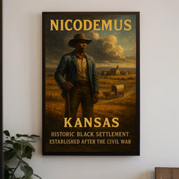 Nicodemus, Kansas Historic Black Poster