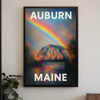 Auburn Maine Rainbow Bridge Photography Wanderlust Poster