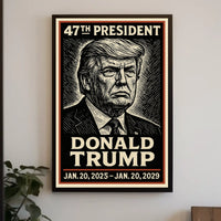 Donald Trump 47th President Poster