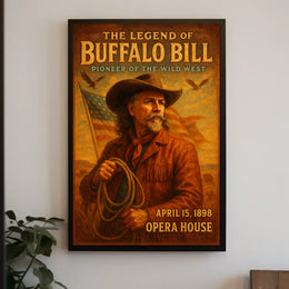 The Legend Of Buffalo Bill Poster Vintage Wall Art
