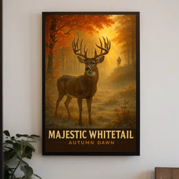 Majestic Whitetail Autumn Dawn Poster
