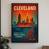 Cleveland Rock and Roll Capital Poster Art PosterGoat