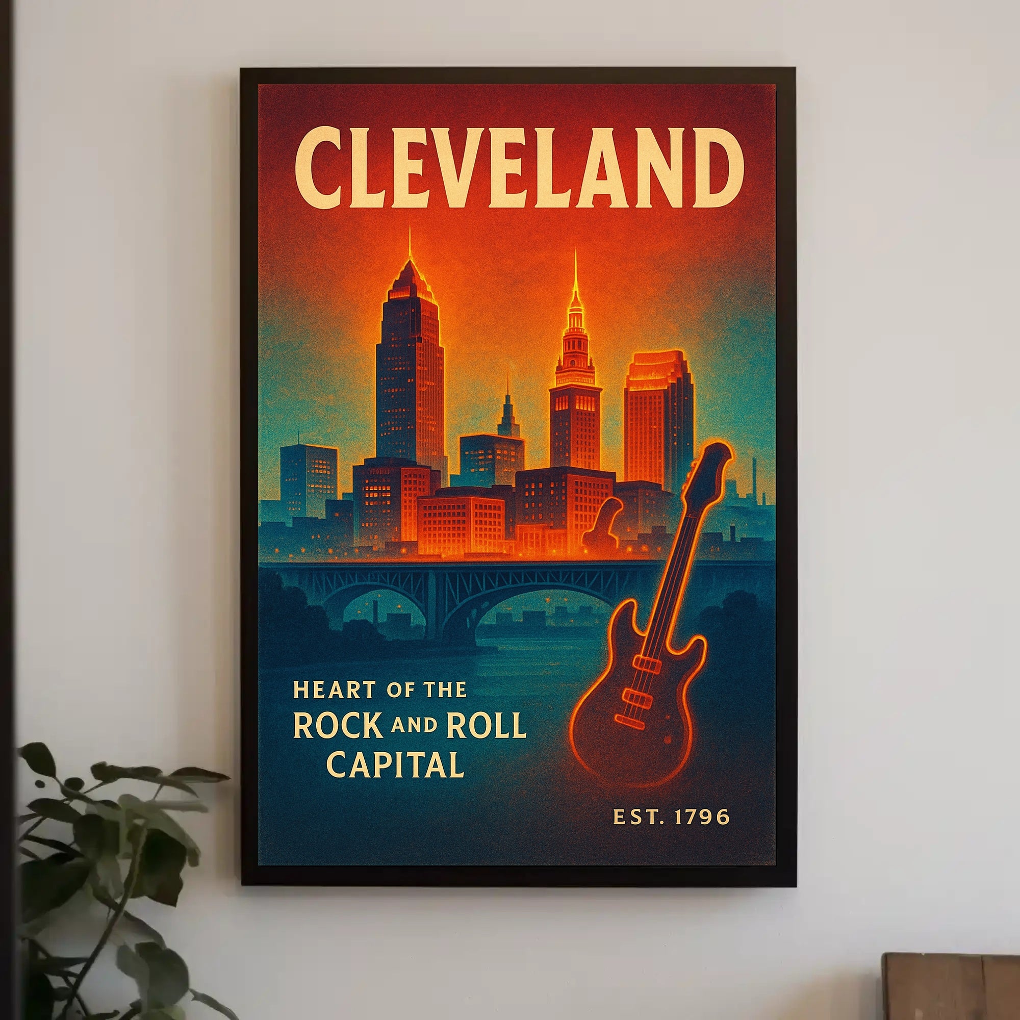 Cleveland Rock and Roll Capital Poster Art PosterGoat