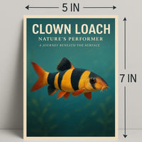 Clown Loach Nature's Performer Wall Art PosterGoat