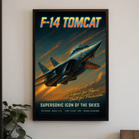 F-14 Tomcat Supersonic Icon Poster
