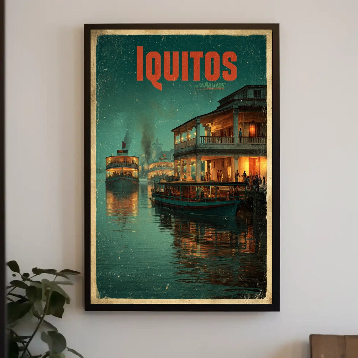 Iquitos A Glimpse of River Life Poster
